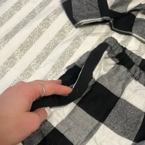 Colsie Plaid PJ Shorts and Top Lounge Set in black plaid thumbnail 6