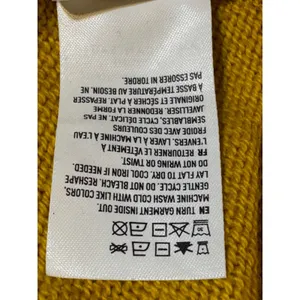 American Eagle Sweater Mustard Striped Wool Blend Medium Soft Knit thumbnail 7