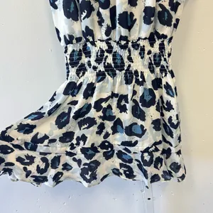 NWT Parker Abstract Animal Print Lightweight‎ Sleeveless Mini Dress Medium Blue thumbnail 5