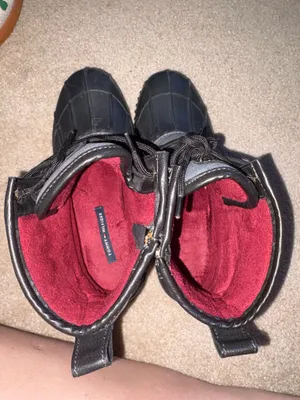 Tommy Hilfiger Gray & Black Duck Boots with Red Lining thumbnail 3