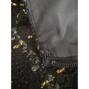 Ann Taylor LOFT Black Yellow Plaid Boucle‎ Tweed Mini Skirt Lined Size 6 thumbnail 4