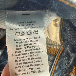 Everlane Curvy 90s Cheeky Straight Jeans Womens 30 NWT High Rise Rigid Denim thumbnail 7