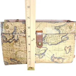 NWOT Patricia Nash European Map Crossbody Tan Wanderlust Shoulder Bag w/Chain Sm thumbnail 4