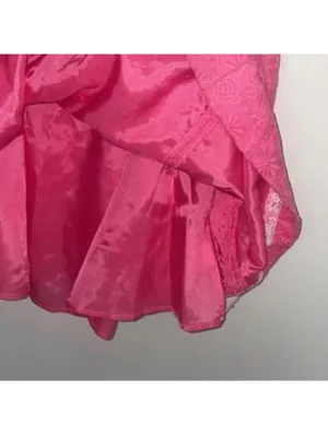 Lilly Pulitzer Pink Strapless Floral Lace Printed Overlay Dress Non Stretch thumbnail 4