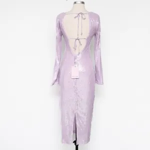 Avec‎ Les Filles - Purple Sequined Bodycon Midi Dress thumbnail 3