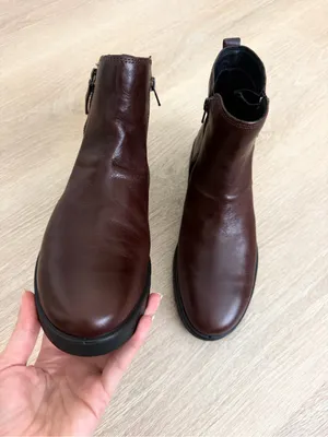 ECCO Women’s Brown Leather Ankle Boots Size US 10 EU 41 Lightweight NWOB thumbnail 6
