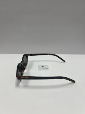 Round sunglasses / round retro leopard sunglasses Black thumbnail 3