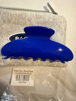 PARKE Claw Clip with Pouch Royal Blue NIP thumbnail 4