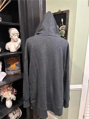 Aerie Oversized Longline Hoodie with Striped Drawstrings – Size M thumbnail 7