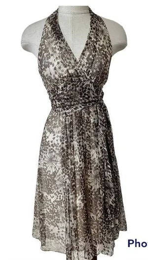 BCBG Maxazria brown halter dress Brown Size 2 thumbnail 1