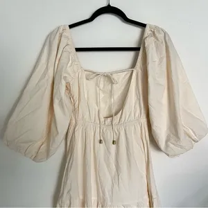 Anthropologie Cream Maxi Dress thumbnail 7