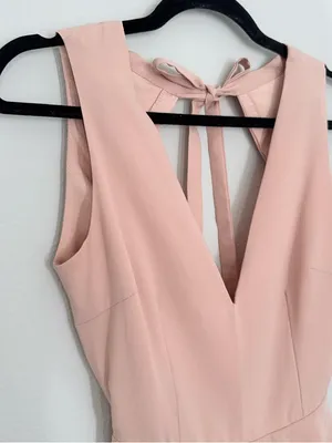 Tobi Blush Pink Sleeveless Mini Dress with Back Tie thumbnail 3