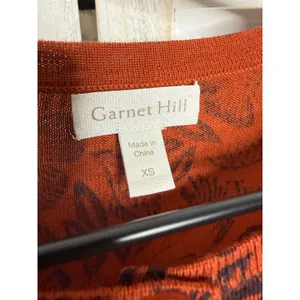 GARNET HILL Women's XS Signature Eco Merino Cardigan Botanical Forest Animals thumbnail 12