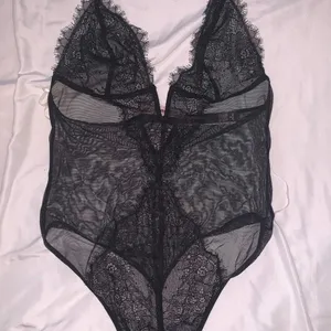 Victoria's Secret Black Lace Teddy Bodysuit thumbnail 1