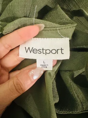 Westport Sage Green Embroidered Boho Dress L thumbnail 7