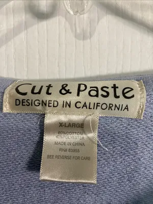 Cute & Paste 'Be Happy' Light Blue Henley Sweatshirt Size undefined thumbnail 2