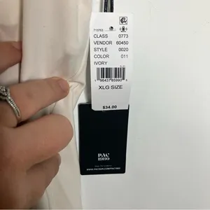 PacSun PAC 1980‎ whisper active putting mini dress skort ivory off white womens size XL thumbnail 5