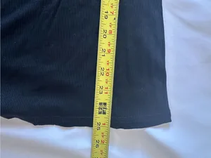Black Ribbed Scoop Neck Long Sleeve Top thumbnail 2