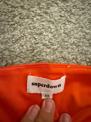 Orange super down crop top thumbnail 3
