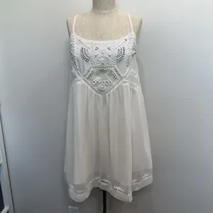Lovers + Friends Sz‎ XS Sammi Mini Dress Embroidered Beaded Bling Babydoll Sheer thumbnail 3