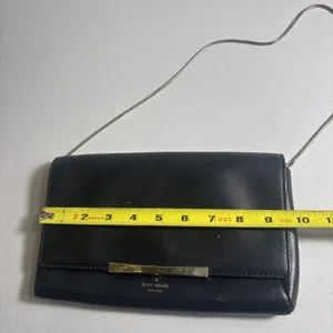 Kate Spade Black Leather Hanley Camden Way Shoulder Bag Gold Strap Purse‎ READ thumbnail 6