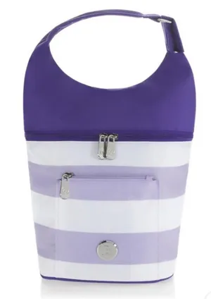 NEW JOY Deluxe Insulated Lunch Cooler Tote Bag Purple thumbnail 1