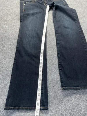 American Eagle Outfitters Low-Rise Slim Boot Cut Dark Blue Super Stretch Jeans thumbnail 4
