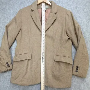 Vintage Camel Hair Blazer Women L Tan Jones New York Quiet Luxury Dark Academia thumbnail 14