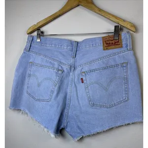 Levi's Levi Strauss 501 Shorts High Rise Tattered Distressed 32 womens large NWT thumbnail 7