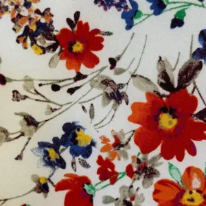 EXPRESS‎ Floral High Waisted White Red Blue Pencil Skirt Size 6 thumbnail 3