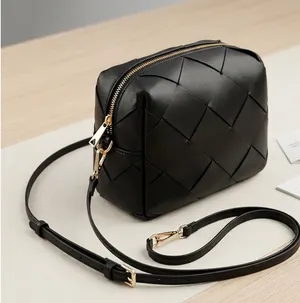 a new day Black Woven Crossbody with Gold Hardware thumbnail 1