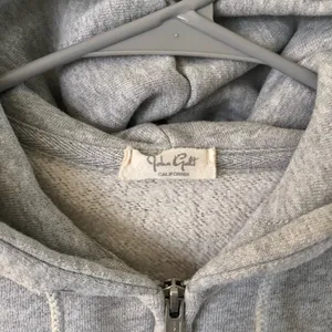 Brandy Melville Gray Cropped Crystal Zip-Up Hoodie thumbnail 5