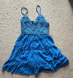 Charlotte Russe Crochet Dress Blue thumbnail 1
