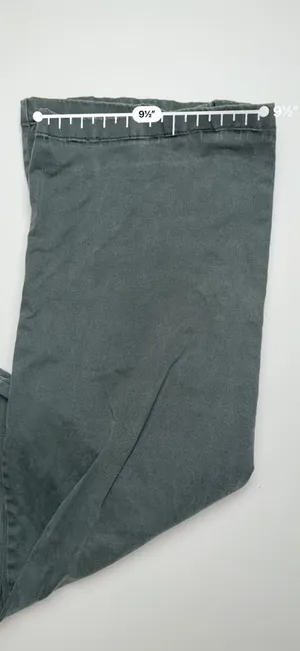 JO West Dark Green High Waist Wide-Leg Cotton Denim Trouser Pants Size XS thumbnail 8