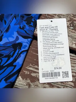 Lululemon Women’s Fast And Free HR Short 6" Pockets Galactic Cobalt Blue|Size:0 thumbnail 4