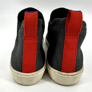Rothy's The Chelsea Boots Knit High Top Slip On Fog Melange Gray Red 8 thumbnail 5