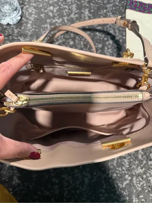Tory Burch Quilted Taupe Tote Bag with Gold Hardware thumbnail 7