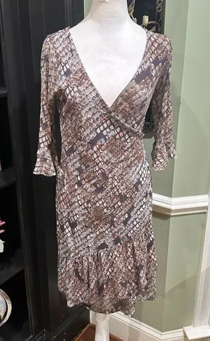 Anthropologies Weston Wear Snakeskin Print Wrap Dress – Size M thumbnail 1