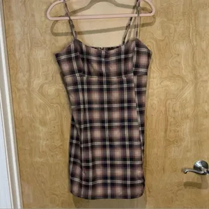 Aeropostale Plaid Scoop-Neck Slim Dress – NWT – Size Large thumbnail 5