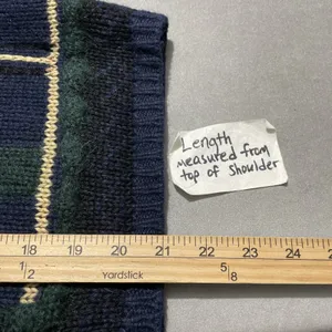 Christopher & Banks Vintage Boxy Plaid Sweater Size Medium Cardigan Old Money Twee Dark Academia thumbnail 8
