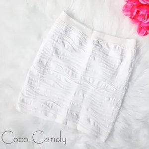 🔃Freckles White Bodycon Mini Skirt thumbnail 4