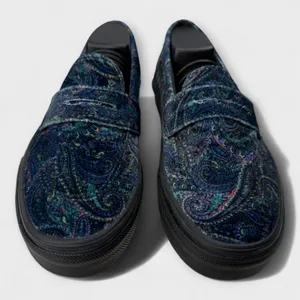 Vans Style 53 Velvet Paisley Blue Slip On Creeper Womens 8 Mens 6.5 NWOB thumbnail 4