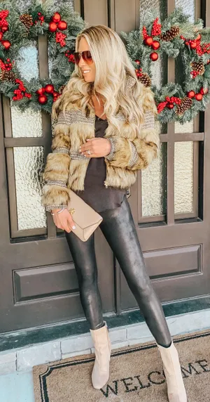 Red Dress Boutique Faux Fur Jacket thumbnail 1