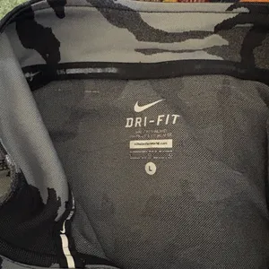 Nike Dri Fit Black and Gray Camo Women's Top thumbnail 5