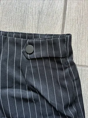 Cider Black Pinstripe Wide-Leg Pants thumbnail 3