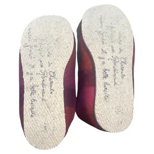 DONATED Colorful Wool Slippers Red Size 10 thumbnail 2