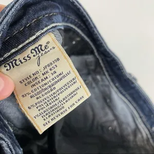 Miss Me Signature Bootcut Jeans Sz 30 Dark Wash Embellished Embroidered Y2K thumbnail 8