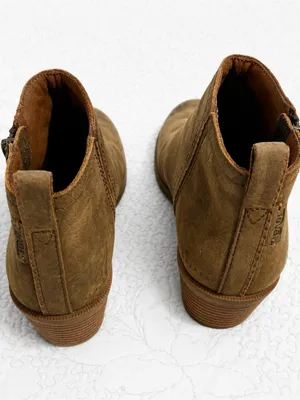 💥 TEVA Anaya Waterproof Leather Side Zip Ankle Boots Brown Women’s 7💛 thumbnail 3