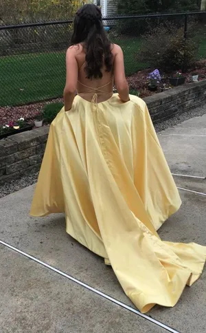 Sherri Hill Yellow Prom Gown thumbnail 1