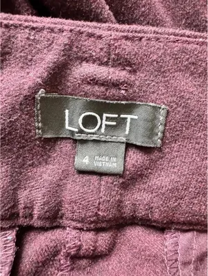 LOFT Paperbag Waist Tie Belt Ankle Pants Size 4 thumbnail 3